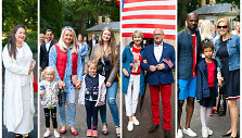 Nomeda Kazlaus, Jolanta Paulauskienė su vaikais, Visvaldas Matijo&scaron;aitis su &scaron;irdies drauge, Jeanas Claude'as Edorhas su žmona ir dukra