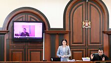 Į teismo posėdį Sakartvele Michailas Saaka&scaron;vilis prisijungė vaizdo ry&scaron;iu