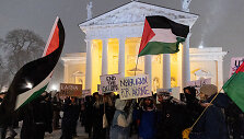 Protestas prie&scaron; nusikaltimus žmoni&scaron;kumui Palestinoje