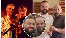Grupės &bdquo;Delfinai&ldquo; nariai Stanislovas Stavickis-Stano ir Viačeslavas Saninas-Sweetas