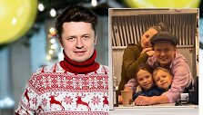 Ąžuolas Žvagulis su &scaron;eima