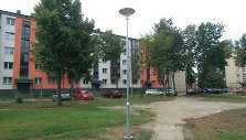 Kretingos gatvėje jau stovi nauji &scaron;viestuvai.