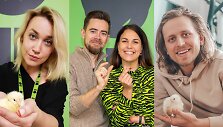 ZIP FM laidų vedėjai Eglė, Timūras ir Ieva, Žygimantas