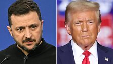 Volodymyras Zelenskis ir Donaldas Trumpas