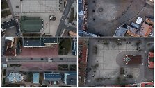 Atidaromoje A.Rep&scaron;io parodoje &ndash; 18:08 val. dronu užfiksuota karantininė Lietuva