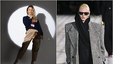 Gintarė Eimantaitė-Armalė ir &bdquo;Saint Laurent&ldquo; 2023 m. pavasario ir vasaros kolekcijos modelis