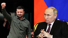 Volodymyras Zelenskis ir Vladimiras Putinas