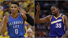 Russellas Westbrookas ir Kevinas Durantas