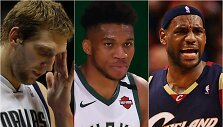 Dirkas Nowitzki, Giannis Antetokounmpo, LeBronas Jamesas