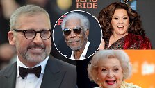 Steve'as Carellas, Melissa McCarthy, Morganas Freemanas, Betty White 
