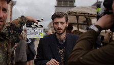 Akimirka i&scaron; Vytauto V.Landsbergio ir Giedriaus Tamo&scaron;evičiaus filmo &bdquo;Poetas&ldquo; filmavimo