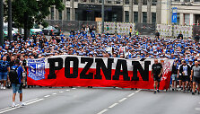 Pozanės &bdquo;Lech" sirgalių eisena į &bdquo;Dariaus ir Girėno stadioną"