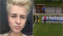 Viktorija Sidorčuk protestavo prie&scaron; Romano Protasevičiaus suėmimą