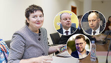Lina Jaru&scaron;evičienė, Saulius Skvernelis, Aurelijus Veryga ir Lukas Savickas