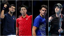Novakas Džokovičius, Kei Nishikoris, Milo&scaron;as Raoničius, Andy Murray