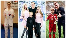 Inga Stumbrienė su &scaron;eima, sūnaus Gabrieliaus futbolo treneris Marius Zabarauskas