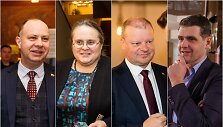 Aurelijus Veryga, Agnė &Scaron;irinskienė, Saulius Skvernelis ir Remigijus Žemaitaitis 