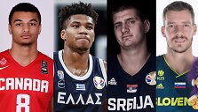 I&scaron; kairės: Jamalas Murray, Giannis Antetokounmpo, Nikola Jokičius, Goranas Dragičius
