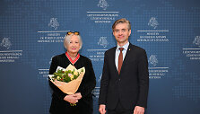 Au&scaron;ra Luko&scaron;iūnienė ir Kęstutis Budrys / Užsienio reikalų ministerijos nuotr.