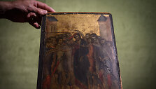 Cimabue (Čimabujė) paveikslas &bdquo;Christ Mocked&ldquo;