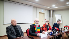 Lietuvos piliečių delegacijos, grįžusios i&scaron; Baltarusijos, spaudos konferencija