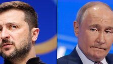 Volodymyras Zelenskis ir Vladimiras Putinas / ODD ANDERSEN MAXIM SHEMETOV / AFP