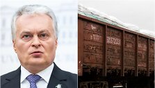 Gitanas Nausėda, galimai baltarusi&scaron;kas trą&scaron;as vežantis traukinys