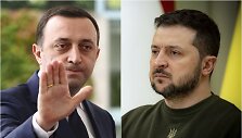 Sakartvelo ministras pirmininkas Iraklis Gariba&scaron;vilis, Ukrainos prezidentas Volodymyras Zelenskis