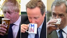Borisas Johnsonas, Davidas Cameronas, Nigelas Farage'as