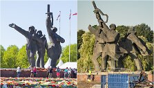 Rygoje demontuojamas sovietinis paminkas