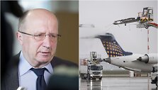 Andrius Kubilius, Frankfurto oro uoste nuo lėktuvo nuimamas ledo sluoksnis