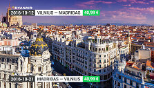 Pigus skrydis į Madridą