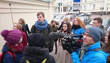 Filmo &bdquo;Visagino taikos batalionas&ldquo; kūrimo akimirka. 