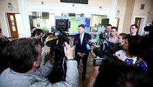 VIDEO kadras: Algirdas Butkevičius įvertino geležinkelio statybas