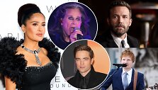 Salma Hayek, Robertas Pattinsonas, Ozzy Osbourne'as, Edas Sheeranas, Benas Affleckas