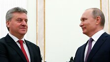 Makedonijos prezidentas Gjorge Ivanovas ir Rusijos prezidentas Vladimiras Putinas