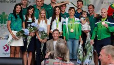 Kauno Rotu&scaron;ės aik&scaron;tėje pagerbti i&scaron; Rio sugrįžę Lietuvos sportininkai