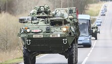 Tankai &bdquo;M1A2 Abrams&ldquo; ir kita technika važiavo i&scaron; Ruklos į Pabradę