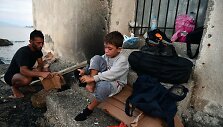 Sirijos pabėgėlis Lesbos saloje