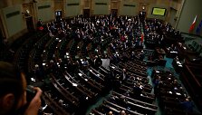 Protestas Lenkijos parlamente