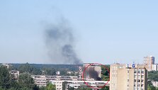 Gaisro dūmai buvo matomi ir i&scaron; aplinkinių rajonų