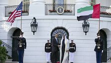 JAV prezidentas Barackas Obama ir JAE &scaron;eichas Mohamedas bin Zayedas