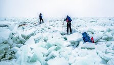 Žygio slidėmis per Baltijos jūrą akimirkos