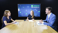15min debatuose &ndash; Ieva Kačinskaitė ir Tadas Langaitis