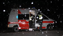 Tauragės rajone vilkikas nuvažiavo nuo kelio