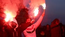 Protestas prie&scaron; pabėgėlius Var&scaron;uvoje