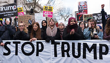 Protestas pries D.Trumpą Londone.