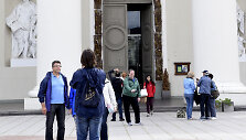 Turistai Vilniaus senamiestyje