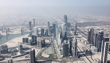 Dubajaus vaizdas i&scaron; auk&scaron;čiausio pasaulyje pastato Burj Khalifa (Jungtiniai Arabu Emyratai)