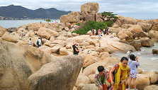 Turistai Nha Trang mieste Vietname